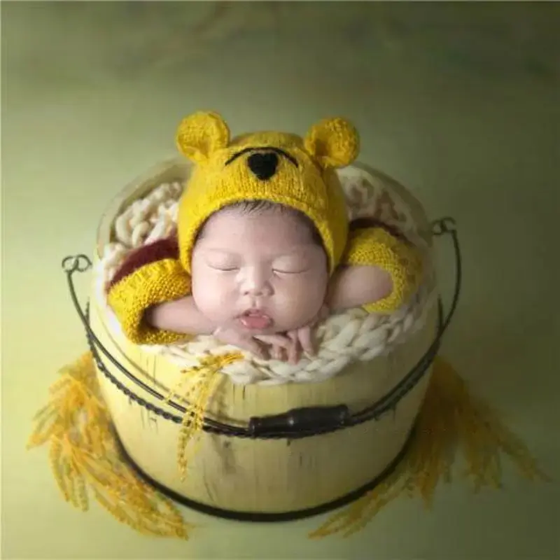 Vintage Wooden Posing Bucket - Newborn Photography Props